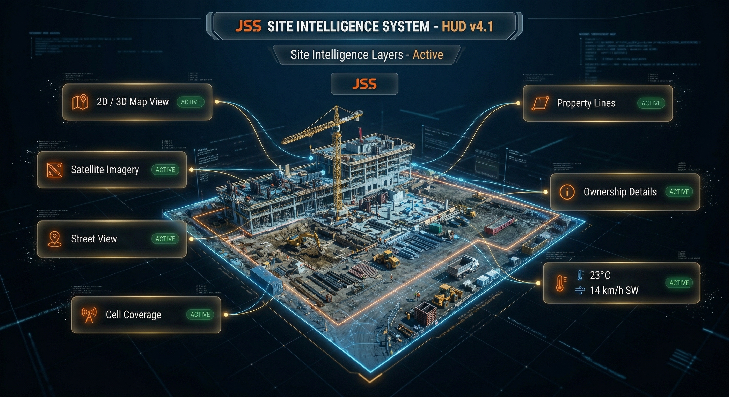 Jobsite Sentry Maps site intelligence mapping view