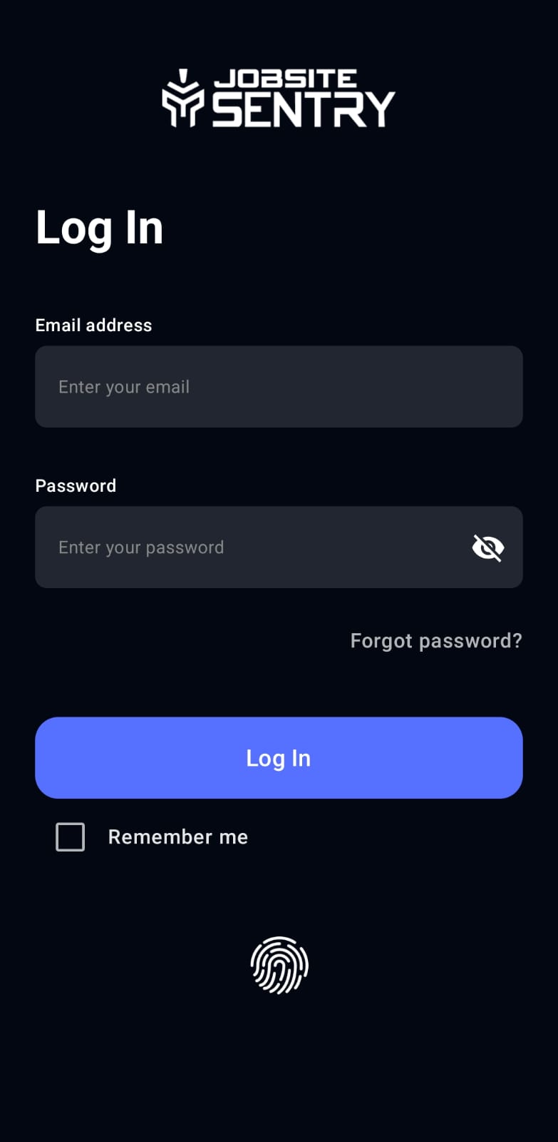 JobSite Sentry Secure Login