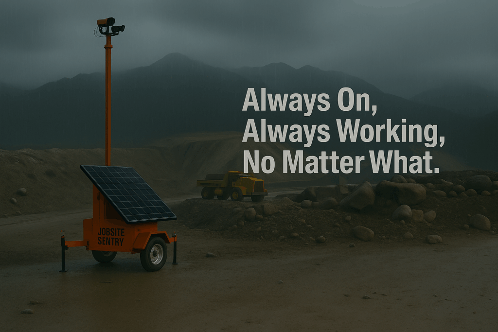 Construction site security camera systems
