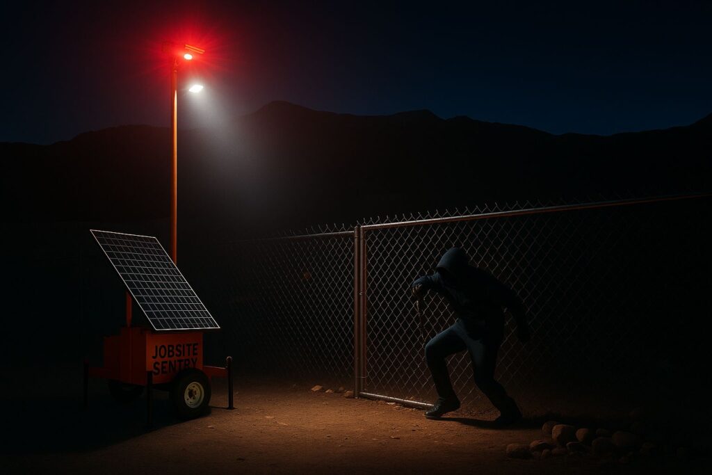Construction site security fencing