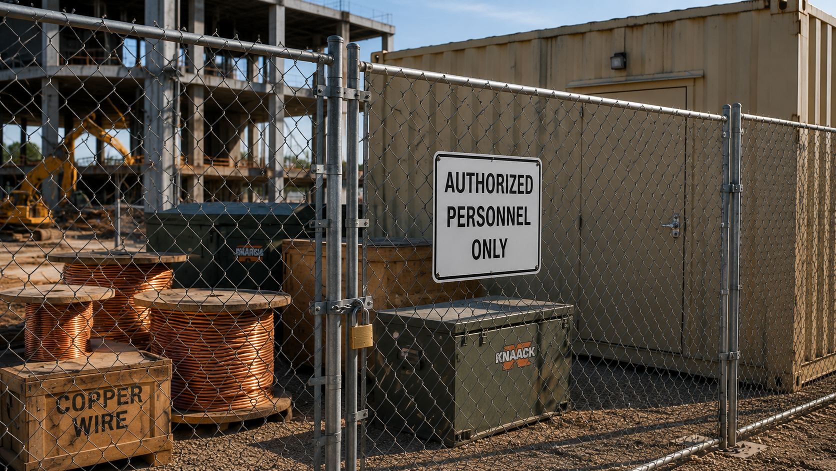 How to Prevent Copper Theft on Construction Sites 4 4 secured copper storage