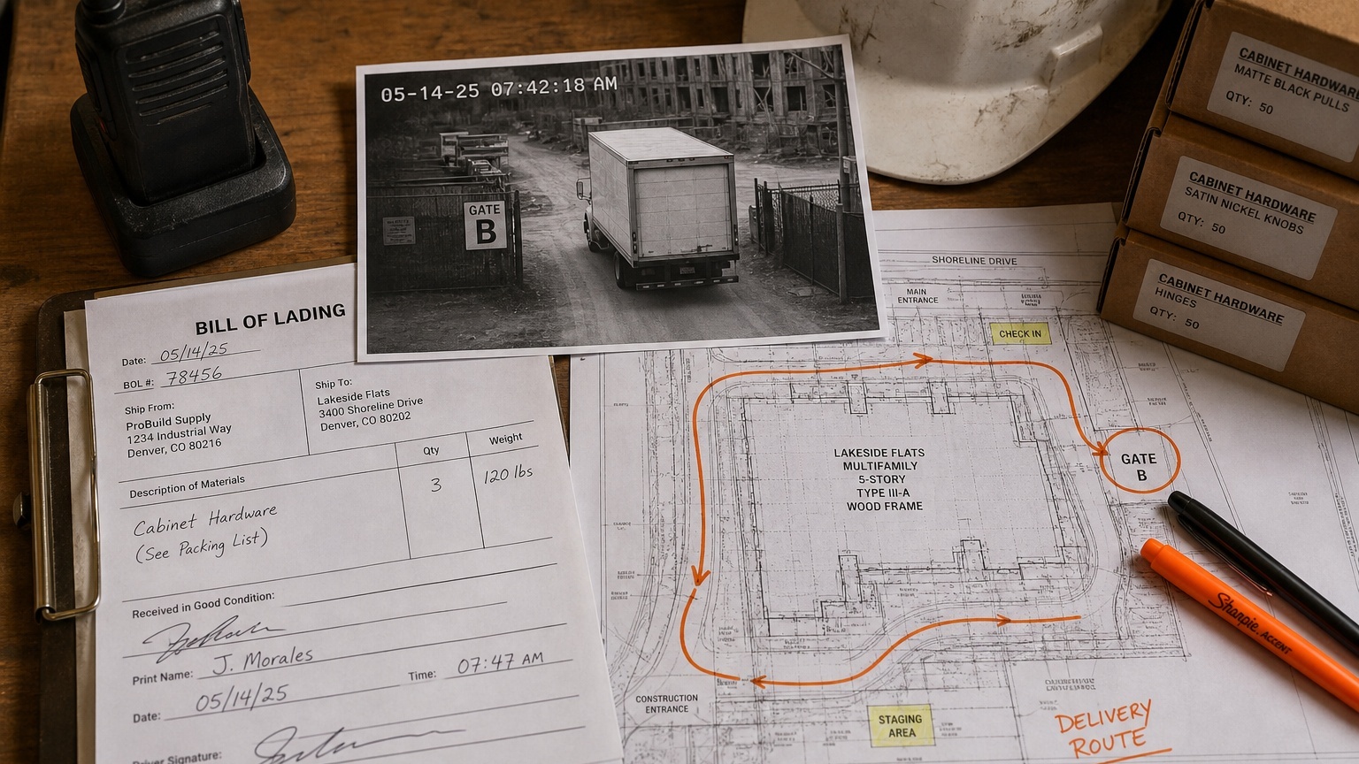 How Vehicle Detection Cameras Help Multifamily Construction Sites Track Deliveries and Stop Unauthorized Access 2 02 jobsite delivery verification camera footage gate b